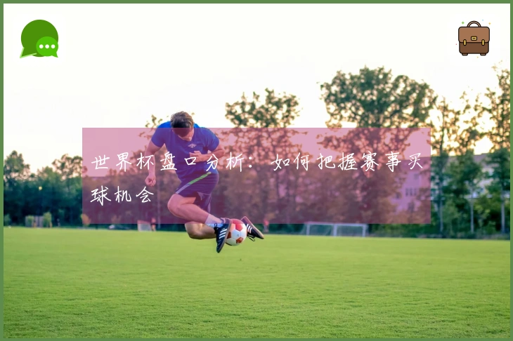 世界杯盘口分析：如何把握赛事买球机会
